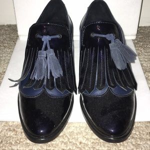 Patent leather Oxford loafers
